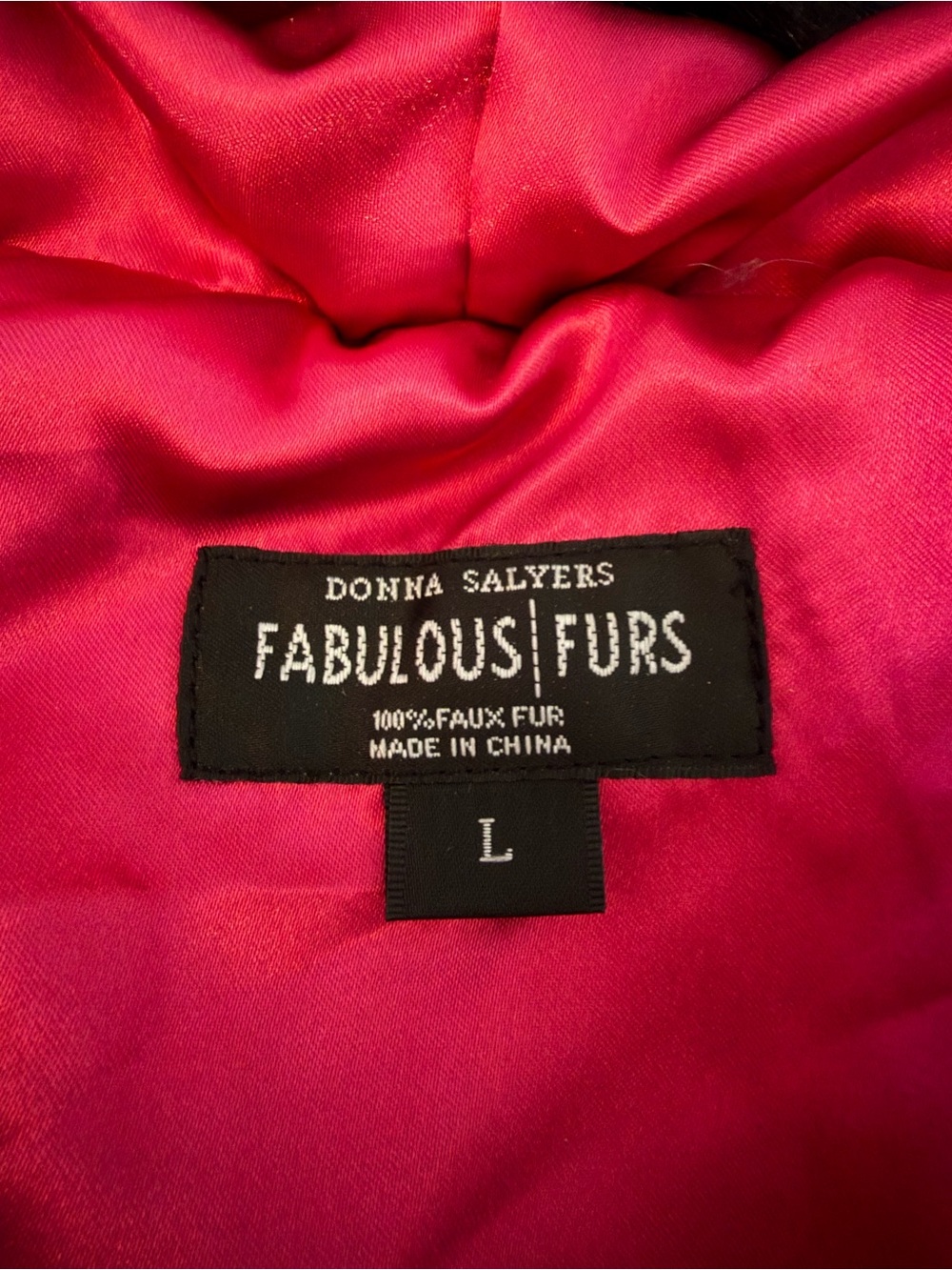 Fabulous Furs Girls Mixed-Color Faux Fur Hooded Jacket - Pink/Black/White - Picture 3 of 5
